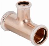 Geberit Mapress, Verloop T-stuk, 90 graden, koper, met CIIR afdichtring, 22mm x 12mm x 22mm (persmof x persmof x persmof)