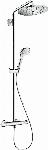 Hansgrohe Croma Select S 280 Air 1jet showerpipe: m. Ecostat Comfort douchethermostaat HOH=15cm, Croma 280 1jet hoofdd, Select S multi handd. chroom 26790000