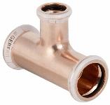 Geberit Mapress, Verloop T-stuk, 90 graden, koper, met CIIR afdichtring, 15mm x 22mm x 15mm (persmof x persmof x persmof)