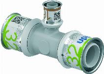 Uponor S-Press Plus PPSU pers composiet T-stuk verlopend 32x16x32mm 1039958