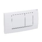 Geberit Twinline 30 bedieningspaneel DF frontbediend 34x18.5cm t.b.v. inbouwreservoir 8 en 12cm wit/glans verchr./wit 115899KJ1