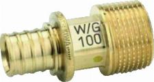 Rehau Rautitan LX+Gfitting messing overgang, 16mm x 3/4" bu (schuif x buitendraad)