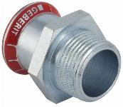 Geberit Mapress, Puntstuk, recht, 1-delig, C-staal, met CIIR afdichtring, 28mm x R1.1/4" (persmof x buitendraad)