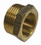 Solar rechte koppeling, verloopring 1" x 1/2" messing DZR (buitendraad x binnendraad)