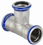 Geberit Mapress, T-stuk, 90 graden, RVS 316, met CIIR afdichtring, 12mm x 12mm x 12mm (persmof x persmof x persmof)