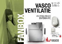 Vasco Fanbox, ventilatie, bestaand uit C400 Basic RF LE ventilatie box, draadloze bediening en 4 luchtventielen