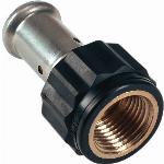 Henco rechte koppeling, schroefbus 14mm x 1/2" kunststof (pers x binnendraad)