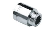 Kraanverlengstuk 1/2 inch x 40 mm. chroom