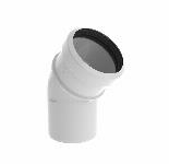 Burgerhout Safe-PP rookgasafvoerbocht 80mm 45� PP wit 400453990