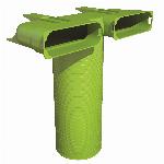Ubbink Air Excellent AE45sc ventieladapter 90� 125 met 1 afdekkap 0188561