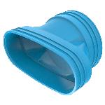 Wavin Ventiza verloop, ovaal, PVC, 195x125mm, blauw