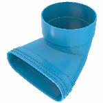 Wavin Ventiza eindstuk, ovaal, PVC, 235x160mm, blauw