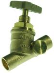 VSH stopkraan 15 mm soldeer x soldeer met aftapmogelijkheid 494417