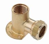 Bonfix Muurplaatkoppeling knelfitting 1/2" x 15mm (binnendraad x knel) messing 82570