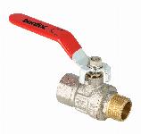 Bonfix kogelkraan 1/2" binnen x 1/2" buiten + rode hendel PN25 92286