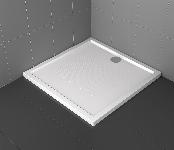 Novellini Olympic douchebak 90x90x4,5cm rechthoekig 90mm afvoer acryl wit OLN90430
