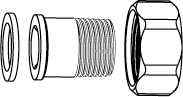 Heimeier fitting, messing, 20 xbinnendraad x binnendraad