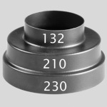 Ubbink Verloopstuk kunststof meervoudig van diameter 132 naar diameter 210 naar diameter 230 0165555