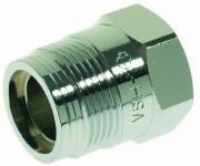 Solar Rechte koppeling comfoornippel 1/2" x M24 Recht chroom