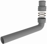 Burgerhout Flex koppelset 80mm 90� l=300mm Flex verlengde bocht 400470329