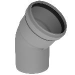 Burgerhout Bm-PP rookgasafvoerbocht 100mm 45� PP grijs 400452144