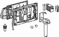 Geberit DuoFresh externe schakelaar en stickhouder Sigma12 cm: glanschroom 115.051.21.2