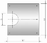 Burgerhout centreerplaat 102 mm staal verzinkt wit 400453505
