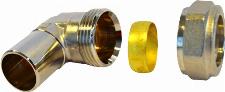 Pentec Insteek knie 22mm knel, chroom