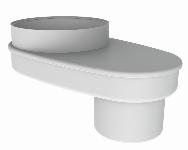 Burgerhout adapter parallel 80/80 mm naar concentrisch 80/125 mm kunststof wit 400453890