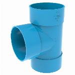 Wavin Ventiza t-stuk, PVC, 125 mm, blauw