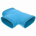 Wavin Ventiza t-stuk, ongeisoleerd kanaal, kunststof, PVC, bochthoek 90�, 195x195mm, blauw 3172219009