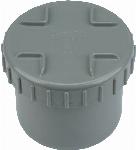 Wavin, L-Eindstuk + Schroefdeksel, 40mm buisdiameter, steekmof, spie, PVC, grijs