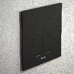 Wisa XS/XF bedieningspaneel DF aluminium 16x16cm mat zwart 8050430338