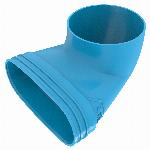 Wavin Ventiza eindstuk, ovaal, PVC, 195x125mm, blauw 3171419125