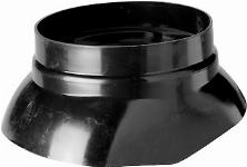 Ubbink Dakvoerschaal 131mm voor 110mm diameter, 5-55 � dakhelling standaard uitvoering zwart 0542328