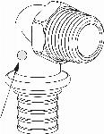 Rehau Rautitan LX+Gfitting messing overgang haaks, 25mm x 3/4" bu (schuif x buitendraad)