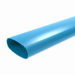Wavin Ventiza luchtkanaal, ovaal, kunststof, PVC, naadloos, kanaaleind, 195 mm, lengte 5 meter, blauw