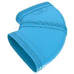 Wavin Ventiza bocht luchtkanaal, horizontaal, bochthoek 90�, hxb 80x243.75mm, kanaaldiameter 235mm, blauw