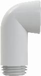 Wisa Closetafvoerbocht, nummer 302C, 90� graden, 1-delig, spie, 100 en 110mm aansluitdiameter, 180mm lengte, kunststof, wit