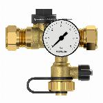 Flamco expansievat aansluitgroep 1/2" (15) knelring met manometer 27290