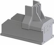 Esdec Clickfit EVO, eindkap voor bevestiging van pv paneel, hxbxd 68x45x90mm, grijs