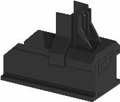 Esdec Clickfit EVO eindkap voor bevestiging van pv paneel hxbxd 68x45x90mm zwart 1008060-B