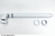 Vaillant Horizontale muur/dakdoorvoer 60/100 aluminium 0020201156