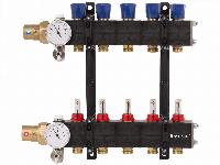 Thermrad Vloerverwarming verdeler Model Industrie, kunststof: 480x470x170mm, 3/4", 6 groepen (zonder pomp)
