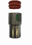 Solar Plus Inox, enkelwandig rookgas, koppelstuk, rvs, steekeind 80mm, mof 80mm