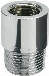 Viega rechte koppeling, neusstuk 1/2" x 3/8" brons verchroomd (binnendraad x buitendraad)