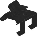 Esdec Clickfit EVO, montagerail kabelclip (Optimizer-Ready), kunststof, zwart