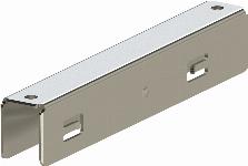 Esdec Clickfit EVO, montagerail koppelstuk voor bevestiging van pv paneel, staal, hxbxd 34x26x200mm