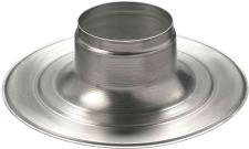 Ubbink ronde plakplaat aluminium doorvoer diameter 130mm plakplaat diameter 393mm hoogte 120mm 0146139