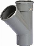 Solar pvc manchet t-stuk 45� 110x110mm mof-spie, grijs